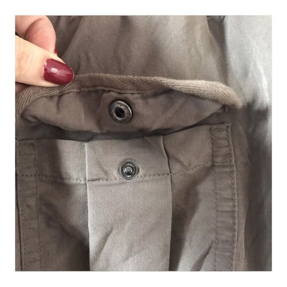 Calvin Klein Slouchy Pants Drawstring Elastic Waist, Roll Hem, Pockets, Latte  8 - Picture 8 of 10